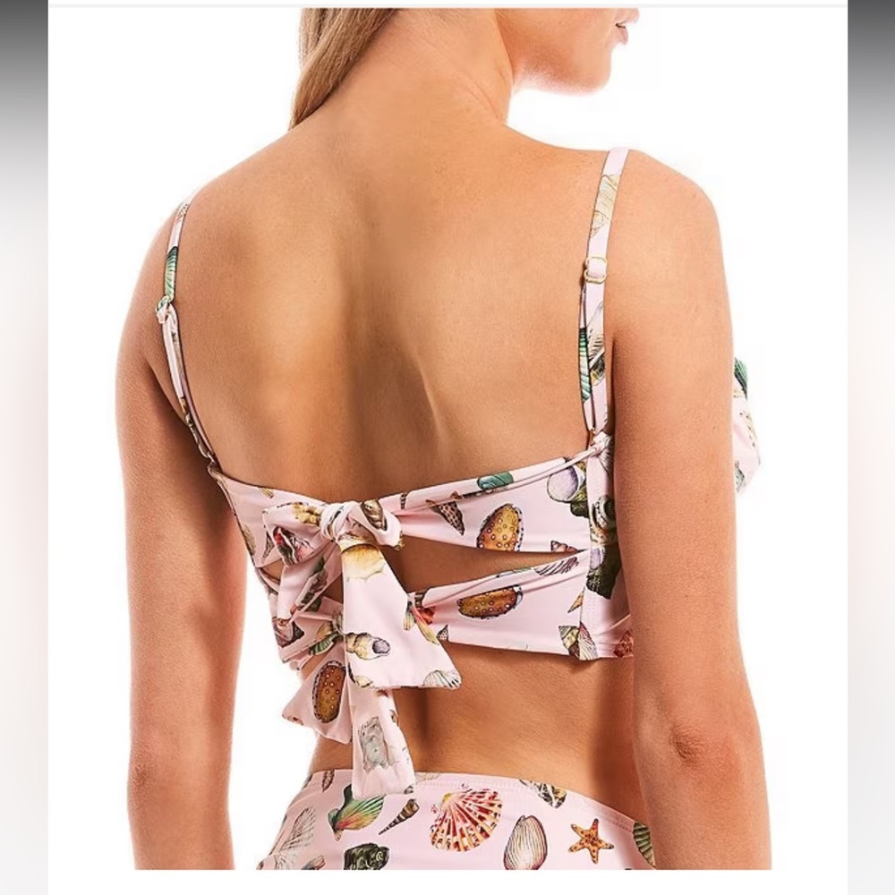 ANTONIO MELANI Lilac Shell-Print High-Waist Bikini - Picture 5 of 14